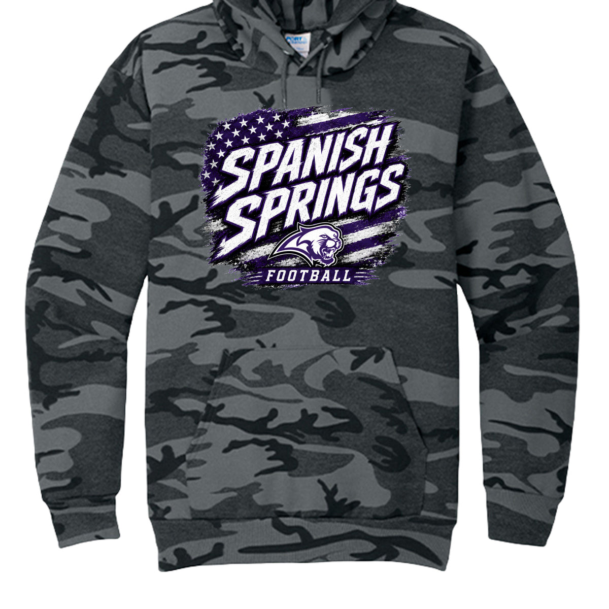 Black Heather Camo - PC78HC - FRONT